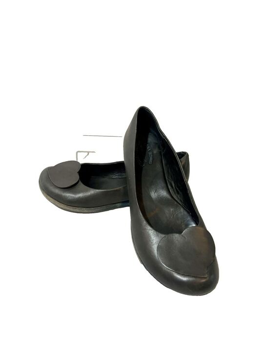 Kork-Ease Shoes - Korks by Kork-Ease Womens Cruz Leather Heart Ballet Flats Black Size 9.5/41